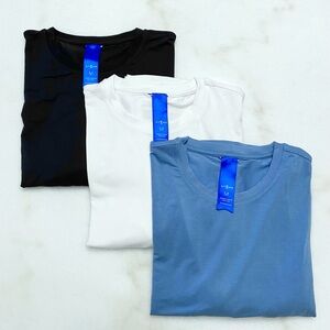 NWOT Kit and Ace Short Sleeve Tees - Black, White, and Blue.
